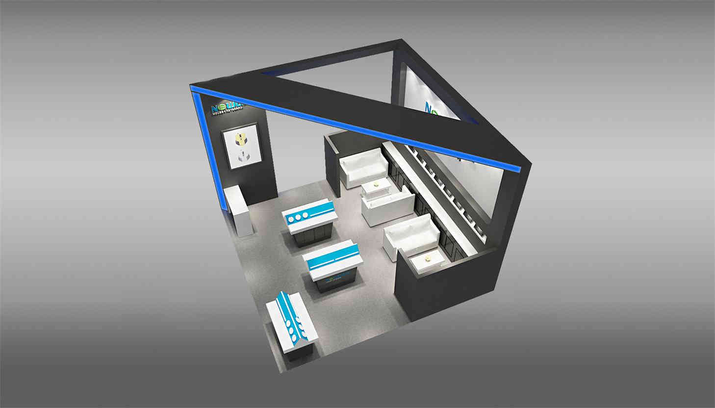 深圳利新聯(lián)電子有限公司深圳展臺設(shè)計(jì)效果圖